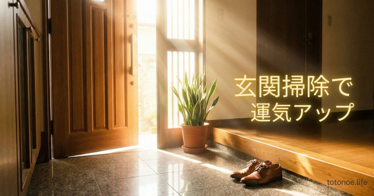 玄関掃除で運気アップを意識し、心と暮らしを整える玄関の風景