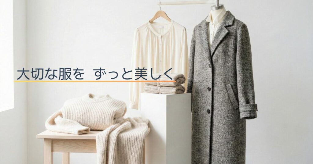 大切な服を美しく保つために、毛玉の正しい取り方を紹介するイメージ