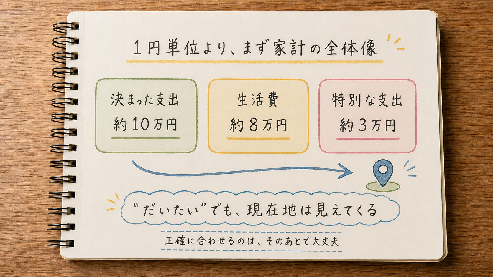 1円単位より家計の全体像をざっくり把握する例