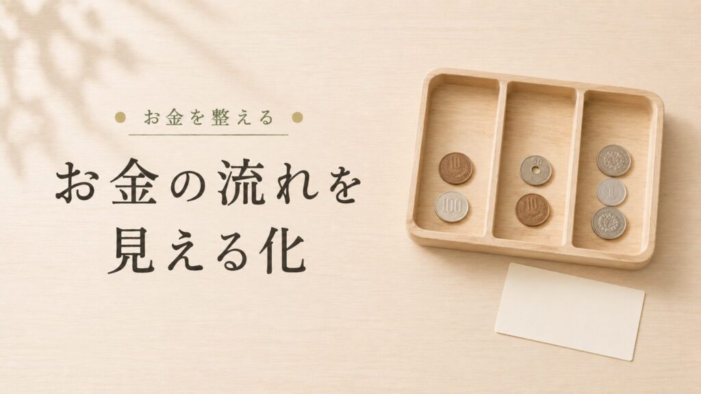 家計のお金の流れを3つに分けて見える化するトレー